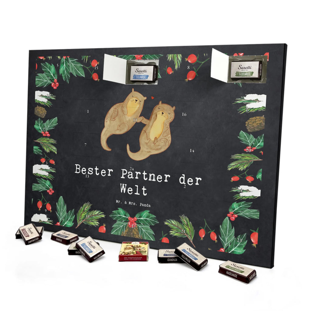 Chocolate advent calendar otter Best partner in the world gift, birthday, gift idea, birthday present, giving, thank you, for, make you happy, gift tip, couple, Wife, Spouse, Husband. Girlfriend, Woman, significant other, boyfriend, Man