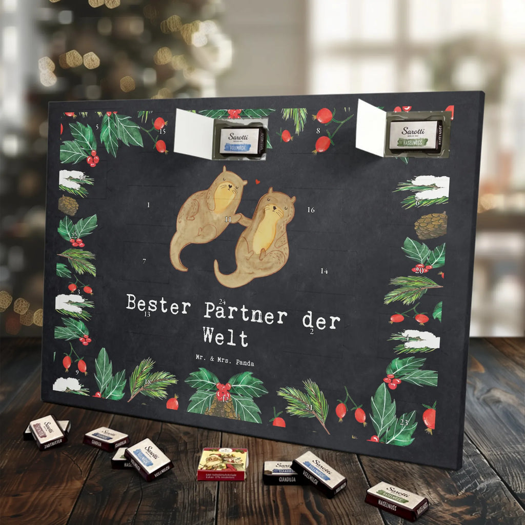 Chocolate advent calendar otter Best partner in the world gift, birthday, gift idea, birthday present, giving, thank you, for, make you happy, gift tip, couple, Wife, Spouse, Husband. Girlfriend, Woman, significant other, boyfriend, Man