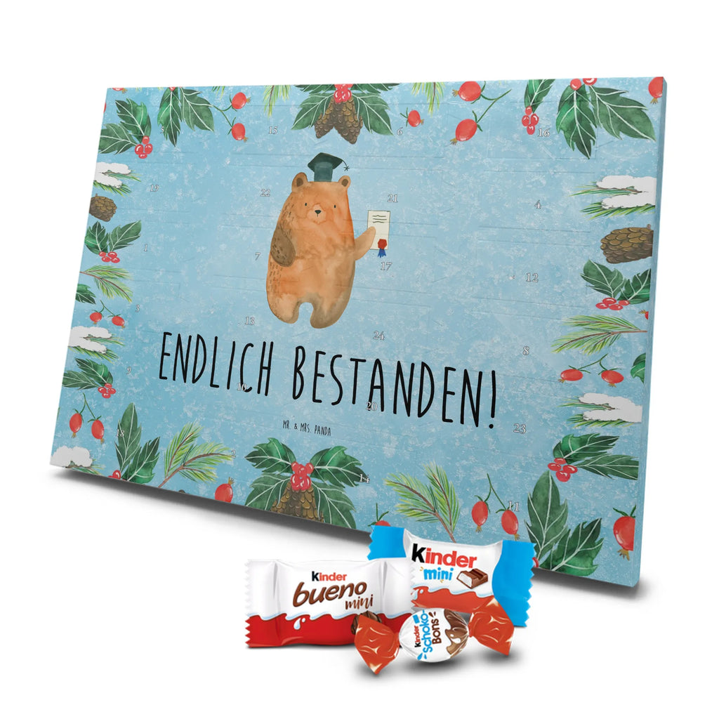 Chocolate advent calendar bear Test cuddly toy, teddy bear, diploma, examination passed, certificate, examinations, degree