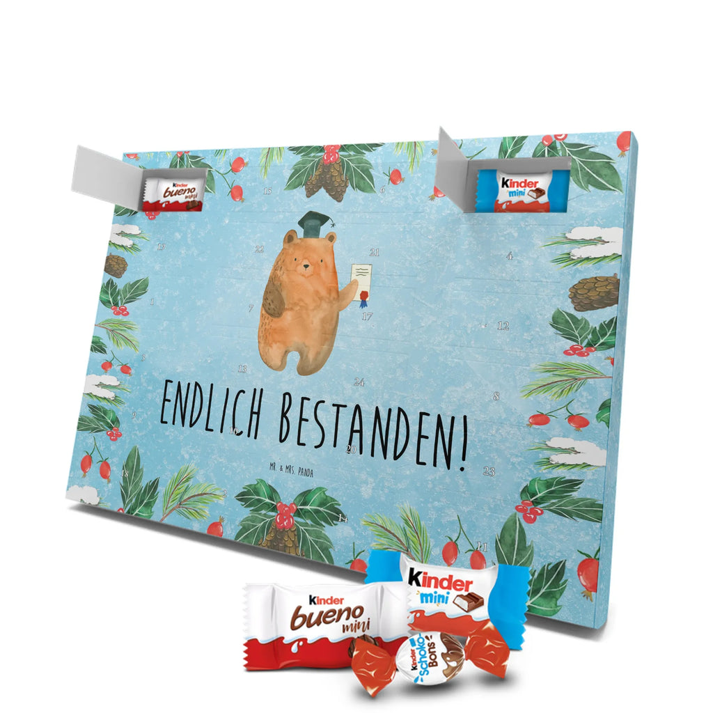 Chocolate advent calendar bear Test cuddly toy, teddy bear, diploma, examination passed, certificate, examinations, degree