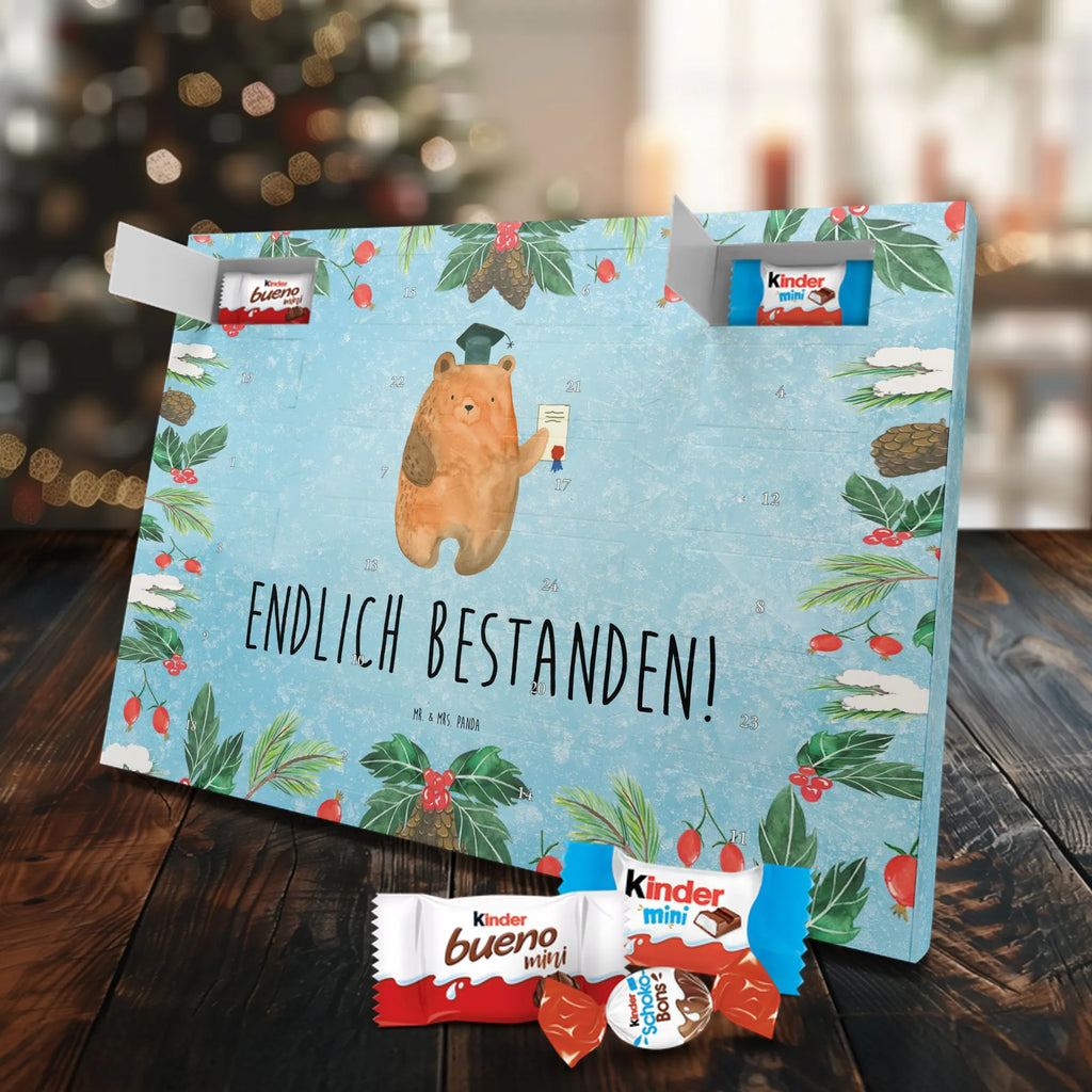 Chocolate advent calendar bear Test cuddly toy, teddy bear, diploma, examination passed, certificate, examinations, degree
