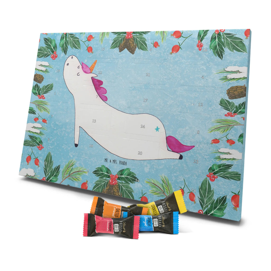 Chocolate advent calendar unicorn yoga mindfulness, relaxation, gift, present, sports, sweet
