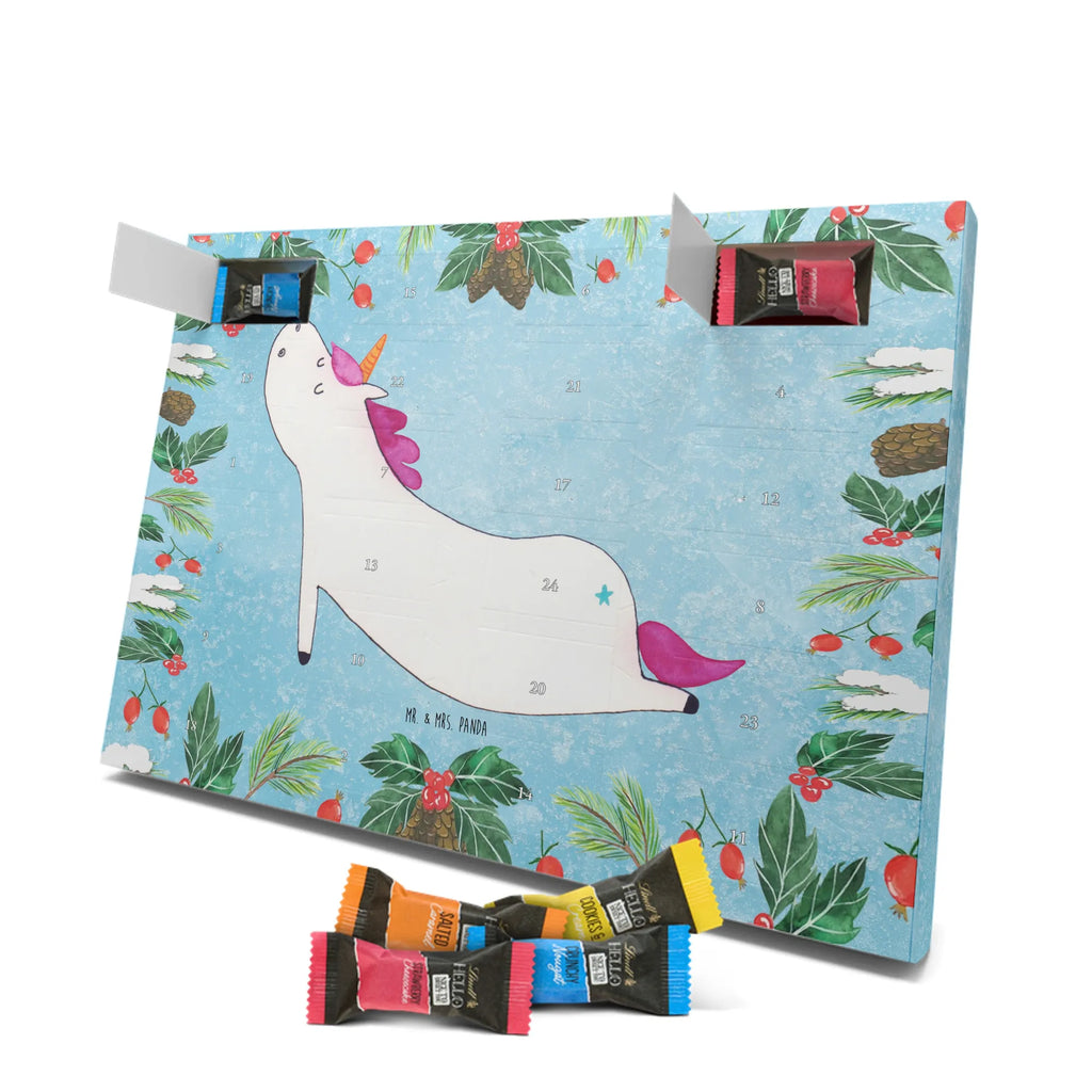 Chocolate advent calendar unicorn yoga mindfulness, relaxation, gift, present, sports, sweet