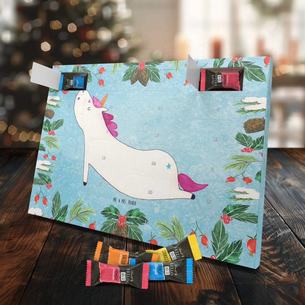 Chocolate advent calendar unicorn yoga mindfulness, relaxation, gift, present, sports, sweet