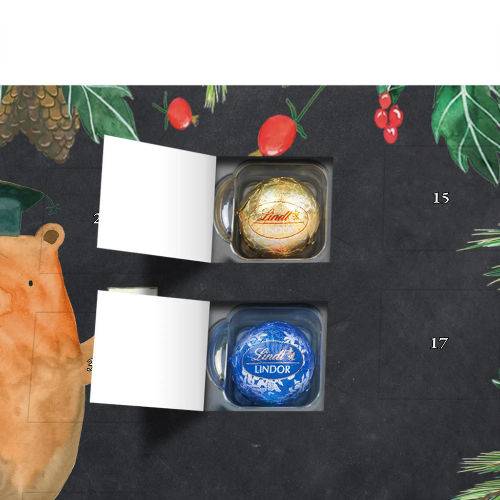 Chocolate advent calendar bear Test cuddly toy, teddy bear, diploma, examination passed, certificate, examinations, degree