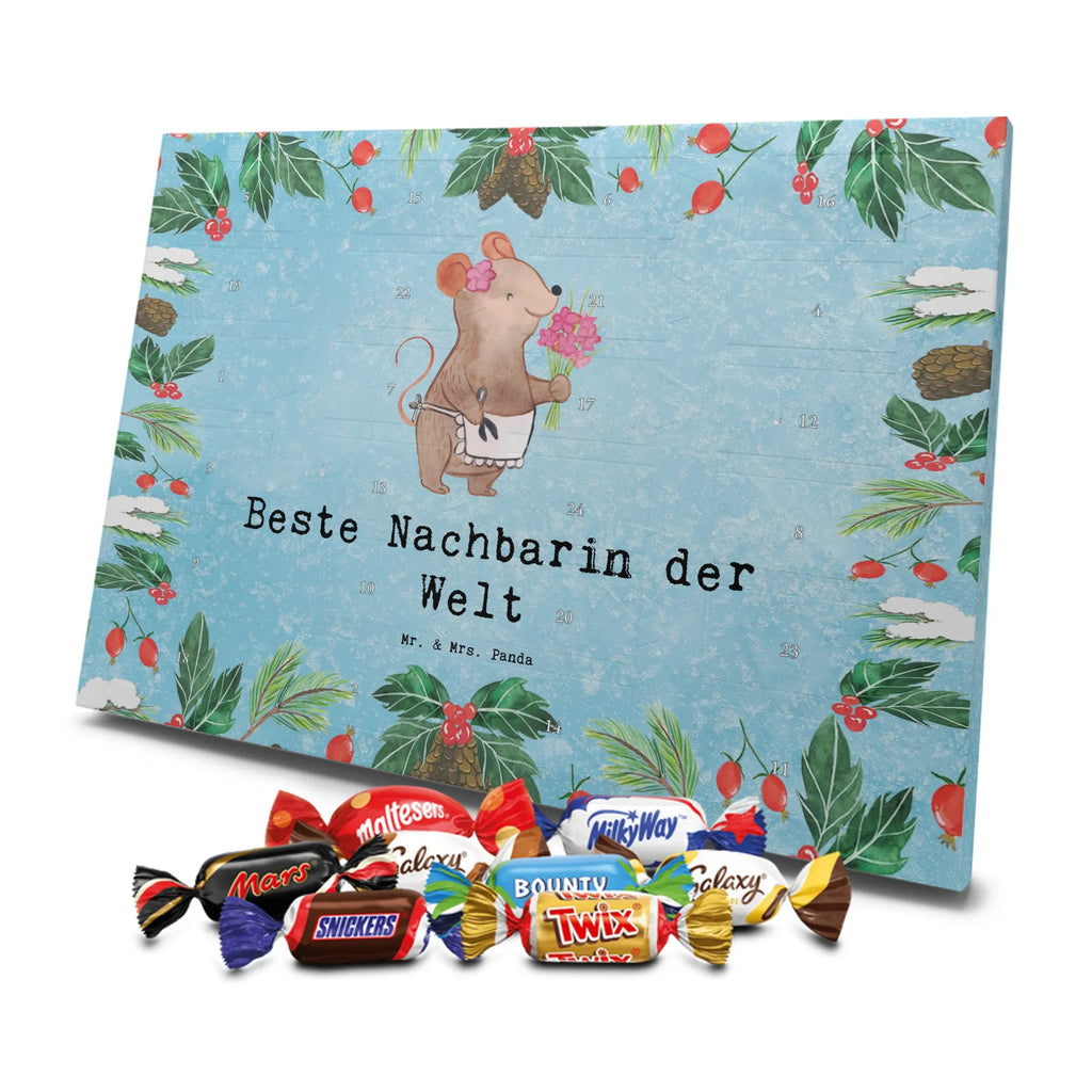 Chocolate advent calendar Mouse Best neighbor in the world gift, birthday, gift idea, birthday present, giving, thank you, for, make you happy, gift tip, Neighbor, friendship, neighborhood, friend, neighbors, resident