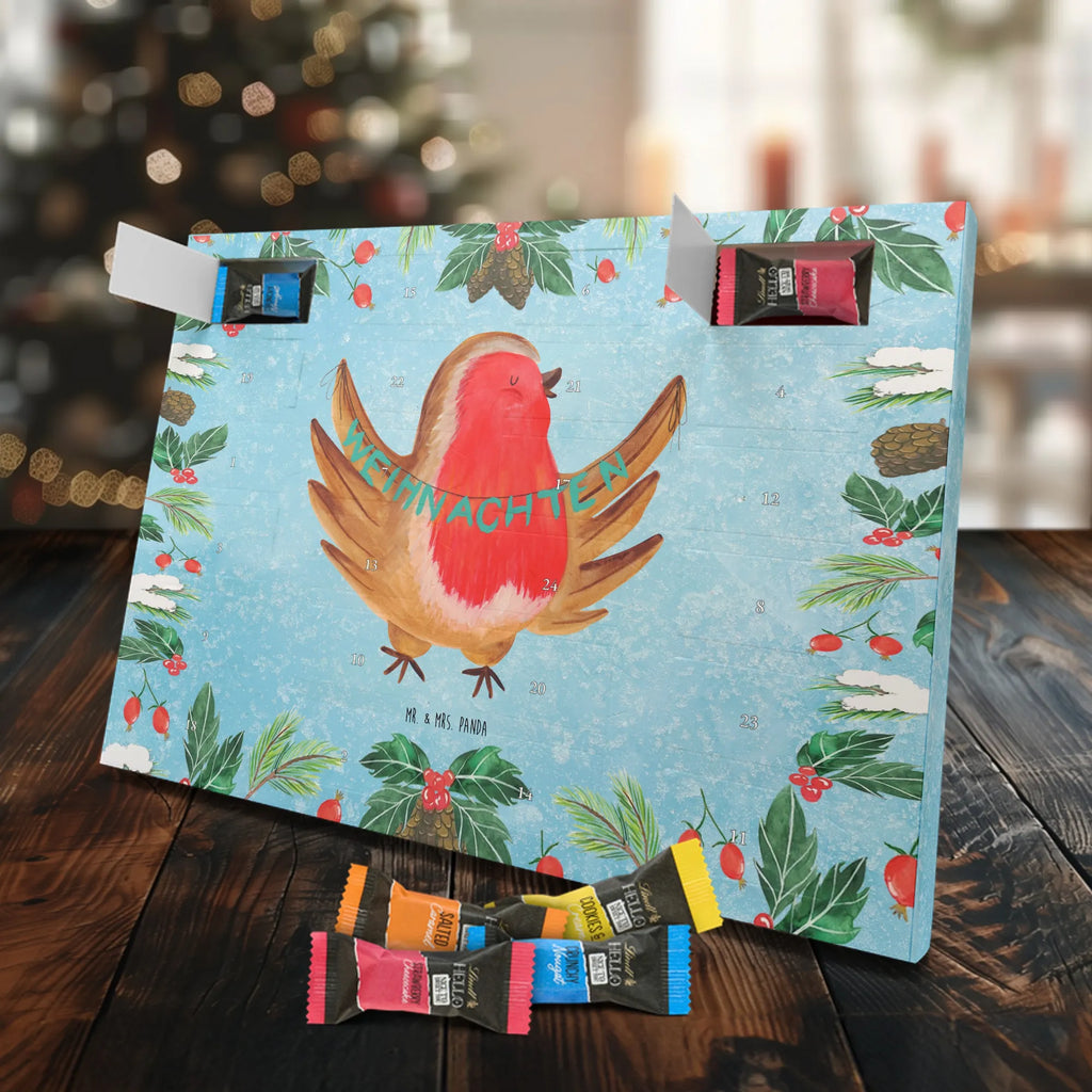 Chocolate advent calendar robin Christmas Christmas time, snow, Christmas greeting, Christmas motif, Merry Christmas, Christmas Eve, bird