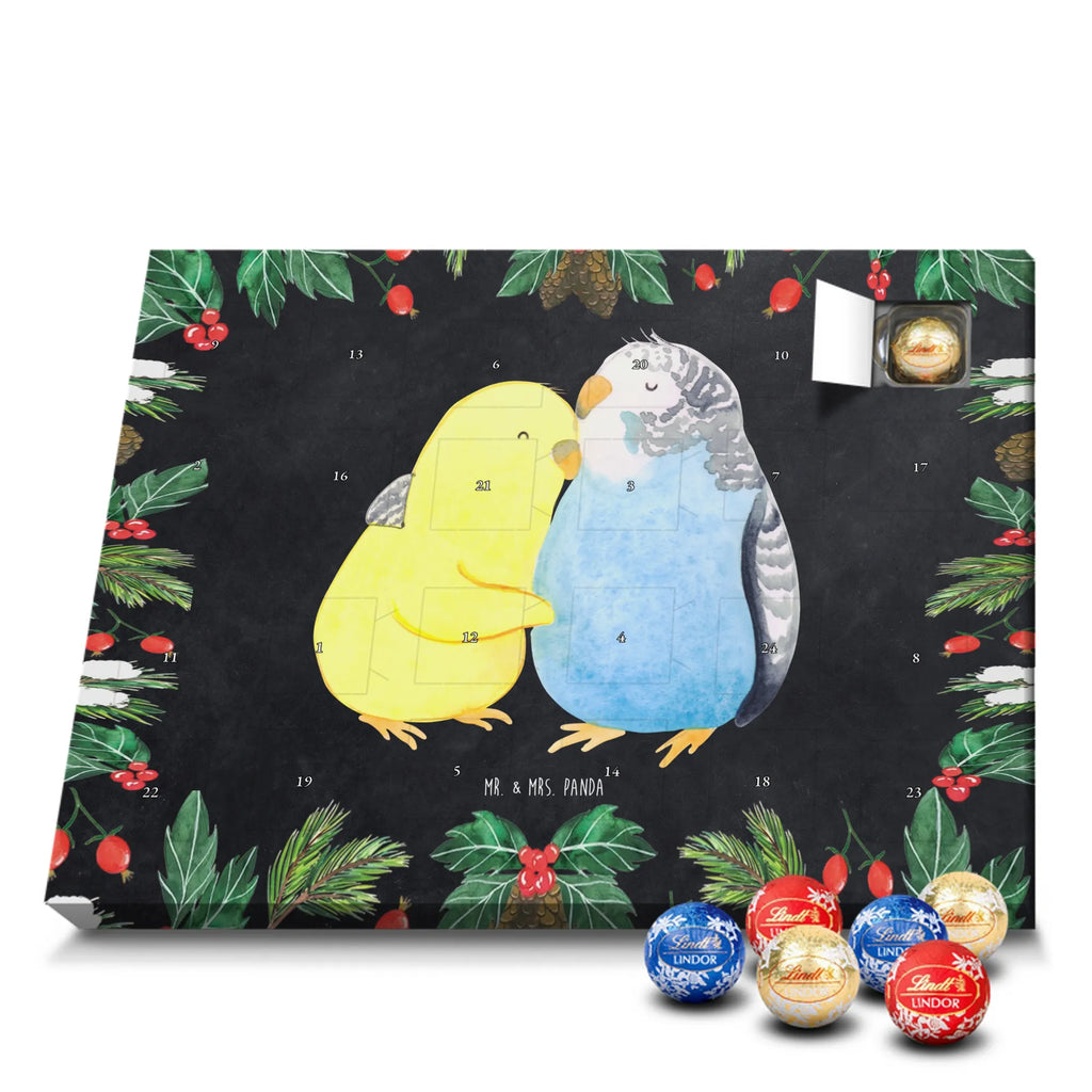 Chocolate advent calendar Parakeets in love Loving, Marriage, Proposal of marriage, anniversary gift, Together, Love gift, gift for her, gift for him, Two, trust, budgie, closeness, cuddling, birds