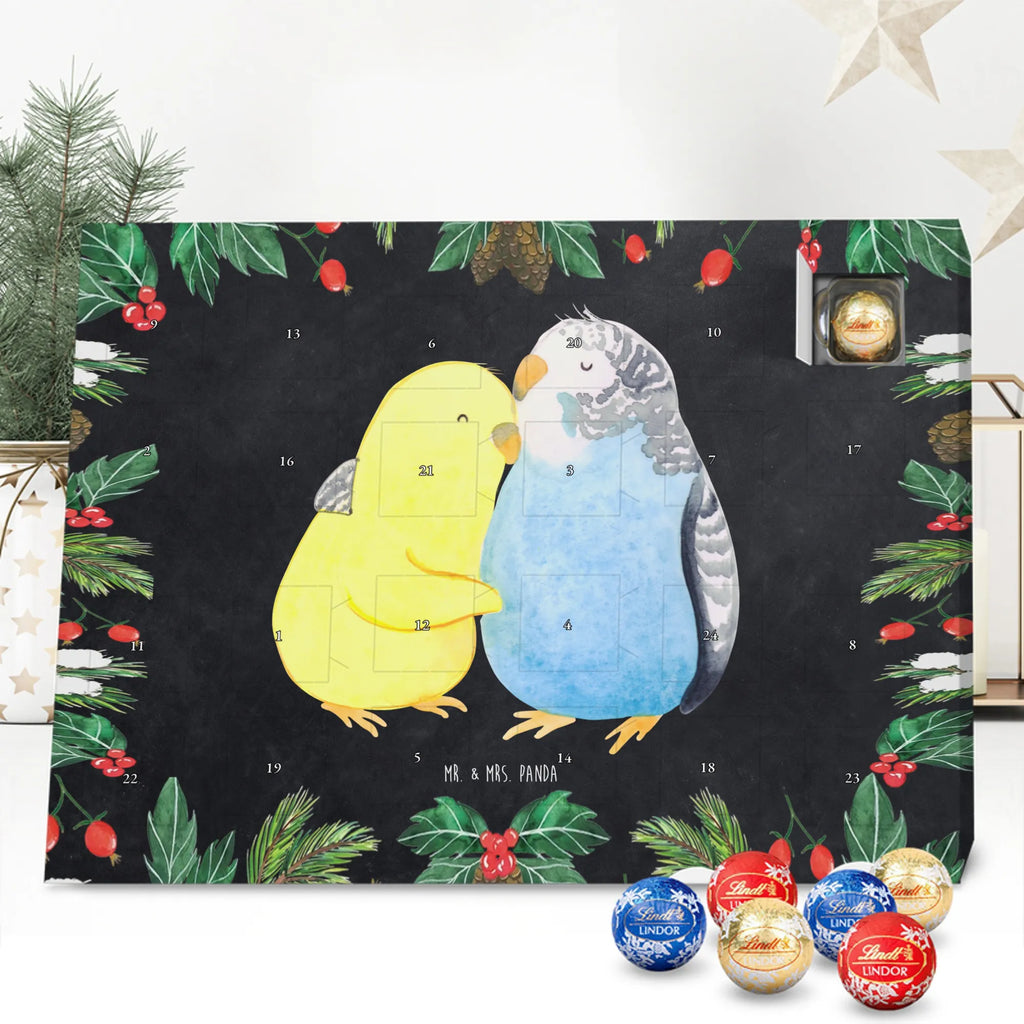 Chocolate advent calendar Parakeets in love Loving, Marriage, Proposal of marriage, anniversary gift, Together, Love gift, gift for her, gift for him, Two, trust, budgie, closeness, cuddling, birds