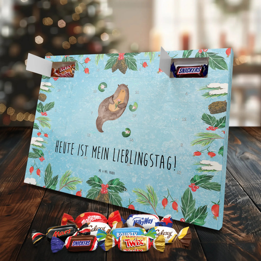 Chocolate advent calendar otter Water Lily mammal, predator, gifts for people in love, gift ideas for animal lovers, animal, aquatic animal, marten, otter gifts, water mammal, water, water animal, sea otter, animal lover, European otter, baby otter