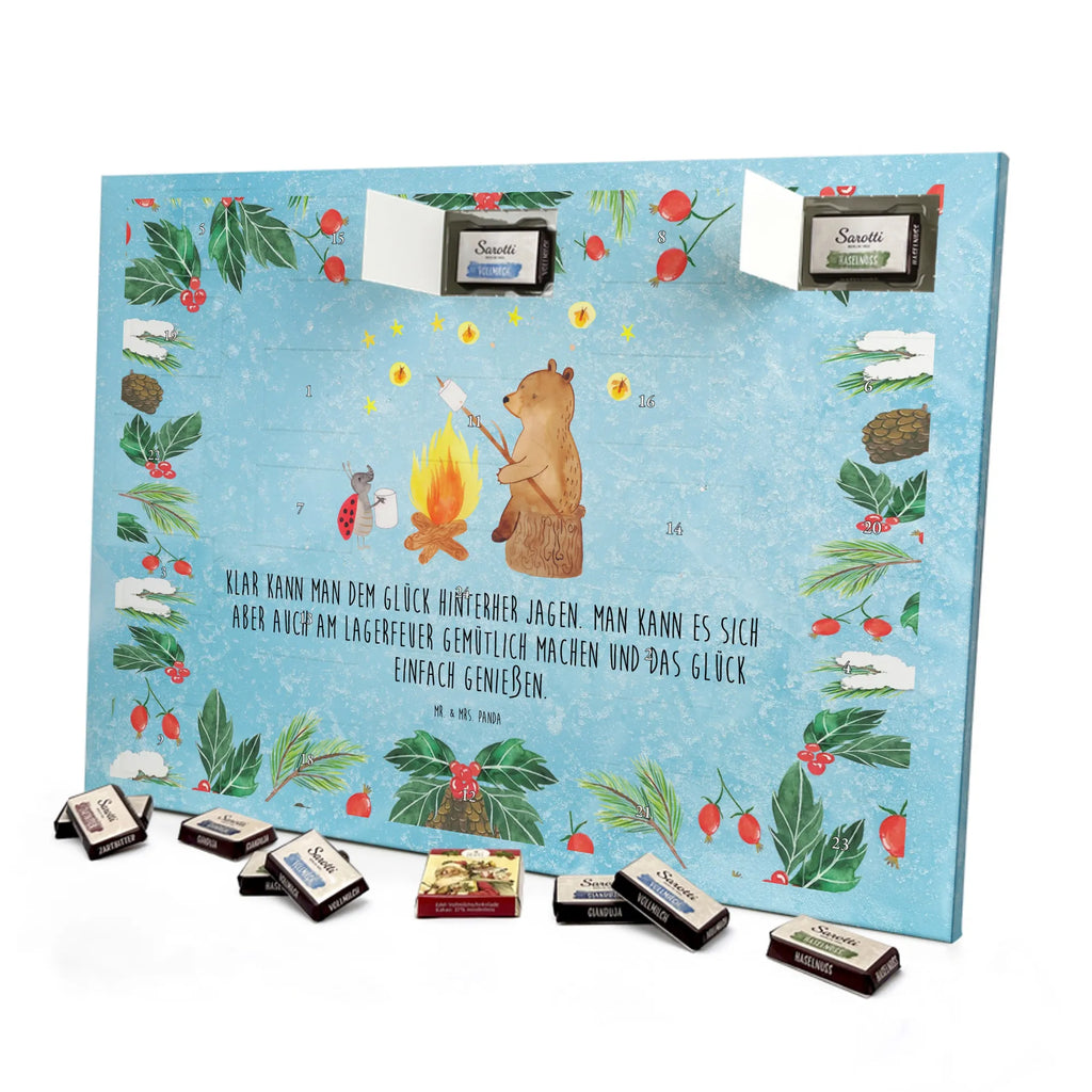 Chocolate advent calendar Bear & Ladybird campfire cuddly toy, teddy bear, Campfire
