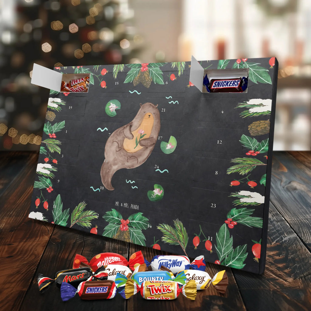 Chocolate advent calendar otter Water Lily mammal, predator, gifts for people in love, gift ideas for animal lovers, animal, aquatic animal, marten, otter gifts, water mammal, water, water animal, sea otter, animal lover, European otter, baby otter