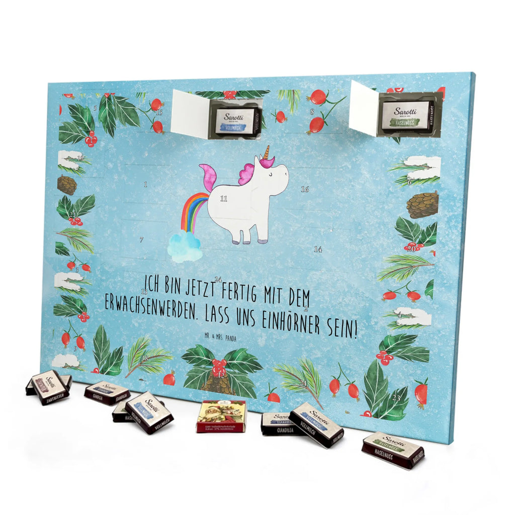 Chocolate advent calendar unicorn fart fart, unicorn fart, uniorn saying, girlfriend gift, fun, rainbow, present
