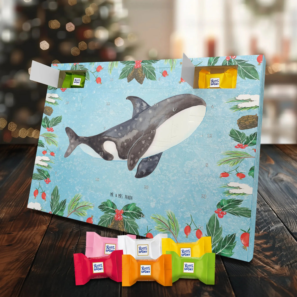 Chocolate advent calendar Orca manatee, vacation, aquatic animals, deep sea, underwater animals, seafood fans, underwater world, seafood posters, seafood decoration, whale, reef, water world, lobster, sea urchin, gift ideas, shrimp, narwhal, corals, gifts for seafood lovers, platypus, crocodile, shells, Seafood, ocean, self-love, new start, work, killer whale, opportunities