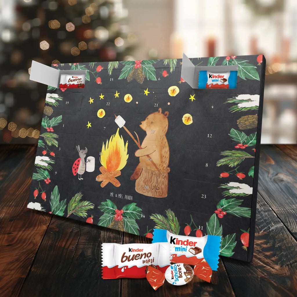 Chocolate advent calendar Bear & Ladybird campfire cuddly toy, teddy bear, Campfire