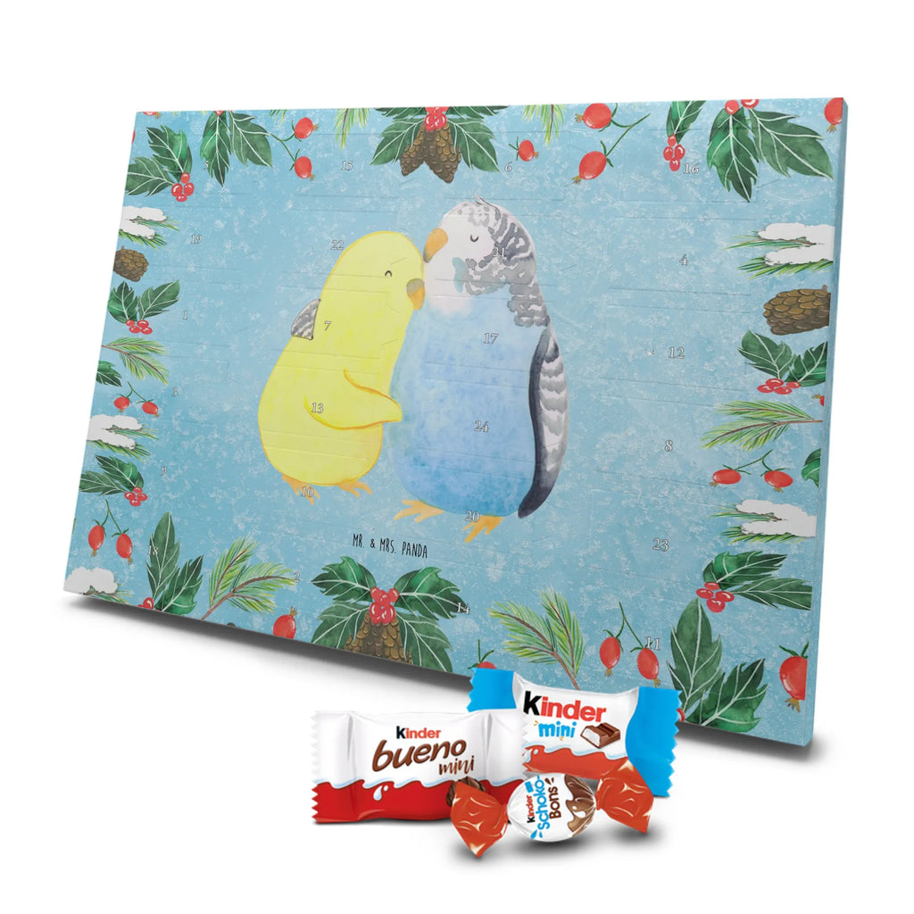Chocolate advent calendar Parakeets in love Loving, Marriage, Proposal of marriage, anniversary gift, Together, Love gift, gift for her, gift for him, Two, trust, budgie, closeness, cuddling, birds