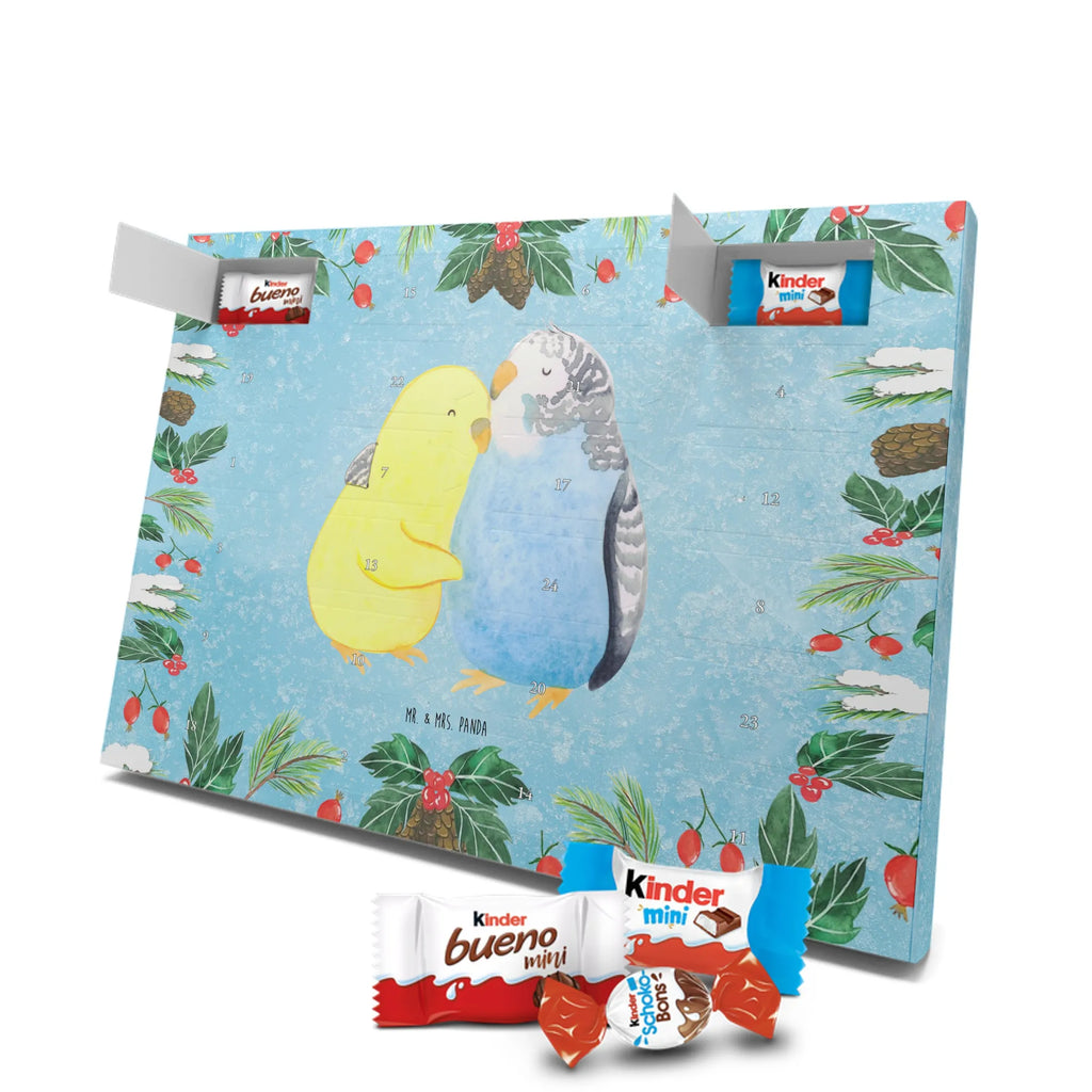 Chocolate advent calendar Parakeets in love Loving, Marriage, Proposal of marriage, anniversary gift, Together, Love gift, gift for her, gift for him, Two, trust, budgie, closeness, cuddling, birds