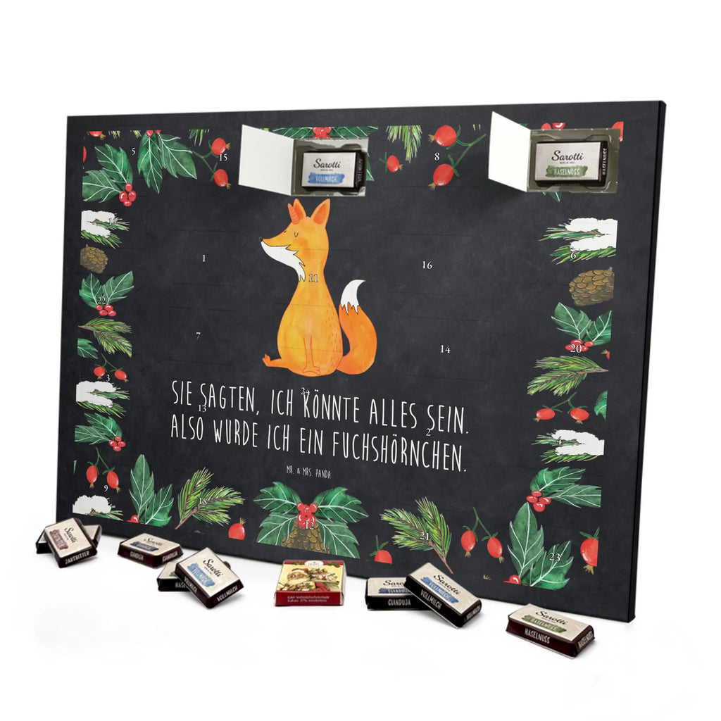 Chocolate advent calendar unicorn Fox foxes, fox horns