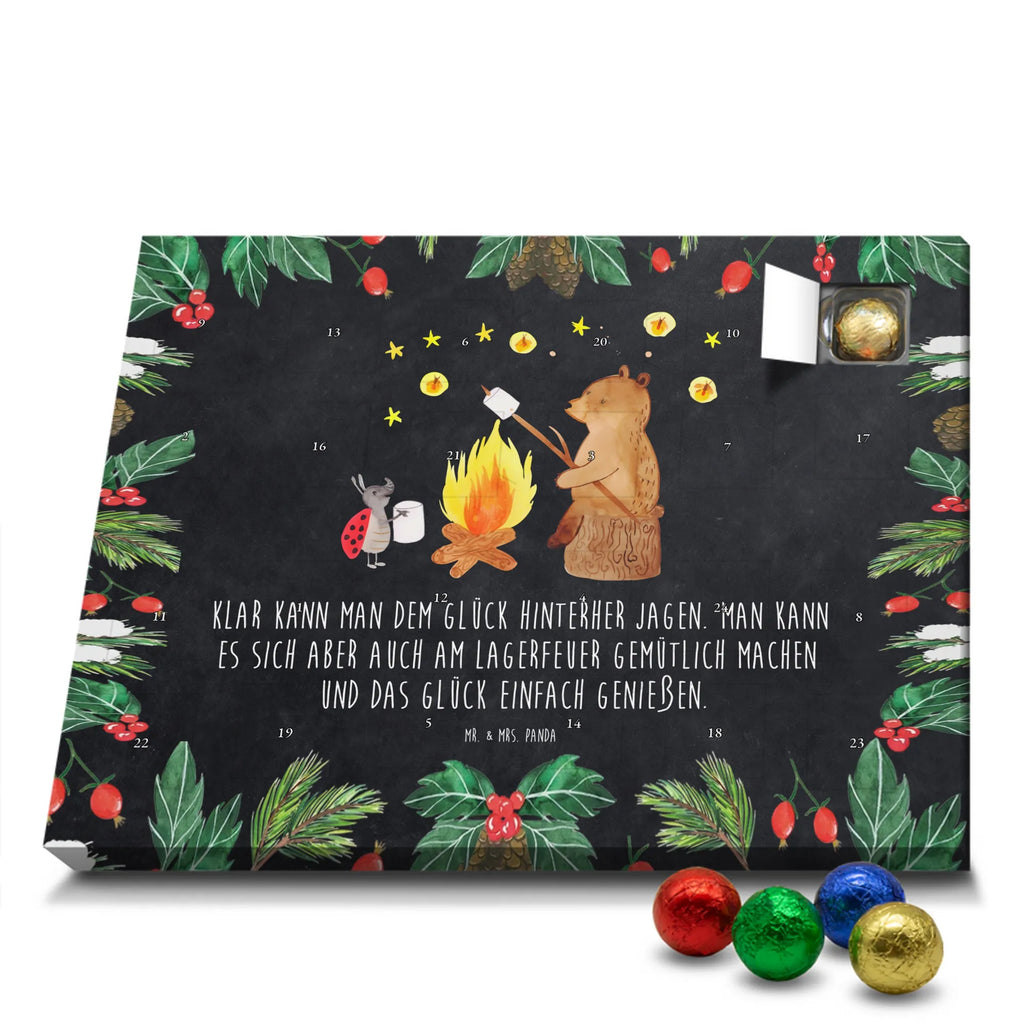 Chocolate advent calendar Bear & Ladybird campfire cuddly toy, teddy bear, Campfire