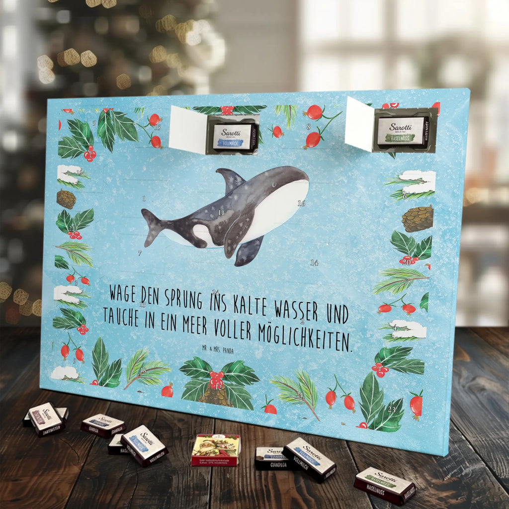 Chocolate advent calendar Orca manatee, vacation, aquatic animals, deep sea, underwater animals, seafood fans, underwater world, seafood posters, seafood decoration, whale, reef, water world, lobster, sea urchin, gift ideas, shrimp, narwhal, corals, gifts for seafood lovers, platypus, crocodile, shells, Seafood, ocean, self-love, new start, work, killer whale, opportunities