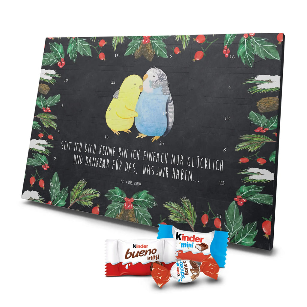 Chocolate advent calendar Parakeets in love Loving, Marriage, Proposal of marriage, anniversary gift, Together, Love gift, gift for her, gift for him, Two, trust, budgie, closeness, cuddling, birds