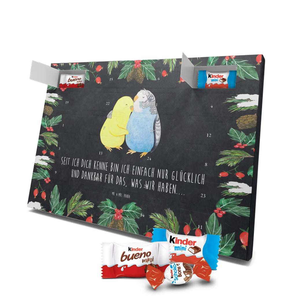 Chocolate advent calendar Parakeets in love Loving, Marriage, Proposal of marriage, anniversary gift, Together, Love gift, gift for her, gift for him, Two, trust, budgie, closeness, cuddling, birds