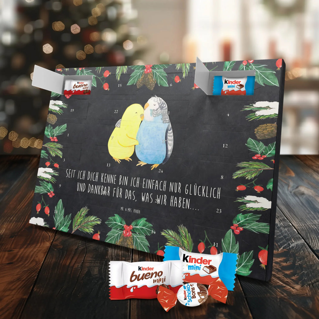 Chocolate advent calendar Parakeets in love Loving, Marriage, Proposal of marriage, anniversary gift, Together, Love gift, gift for her, gift for him, Two, trust, budgie, closeness, cuddling, birds