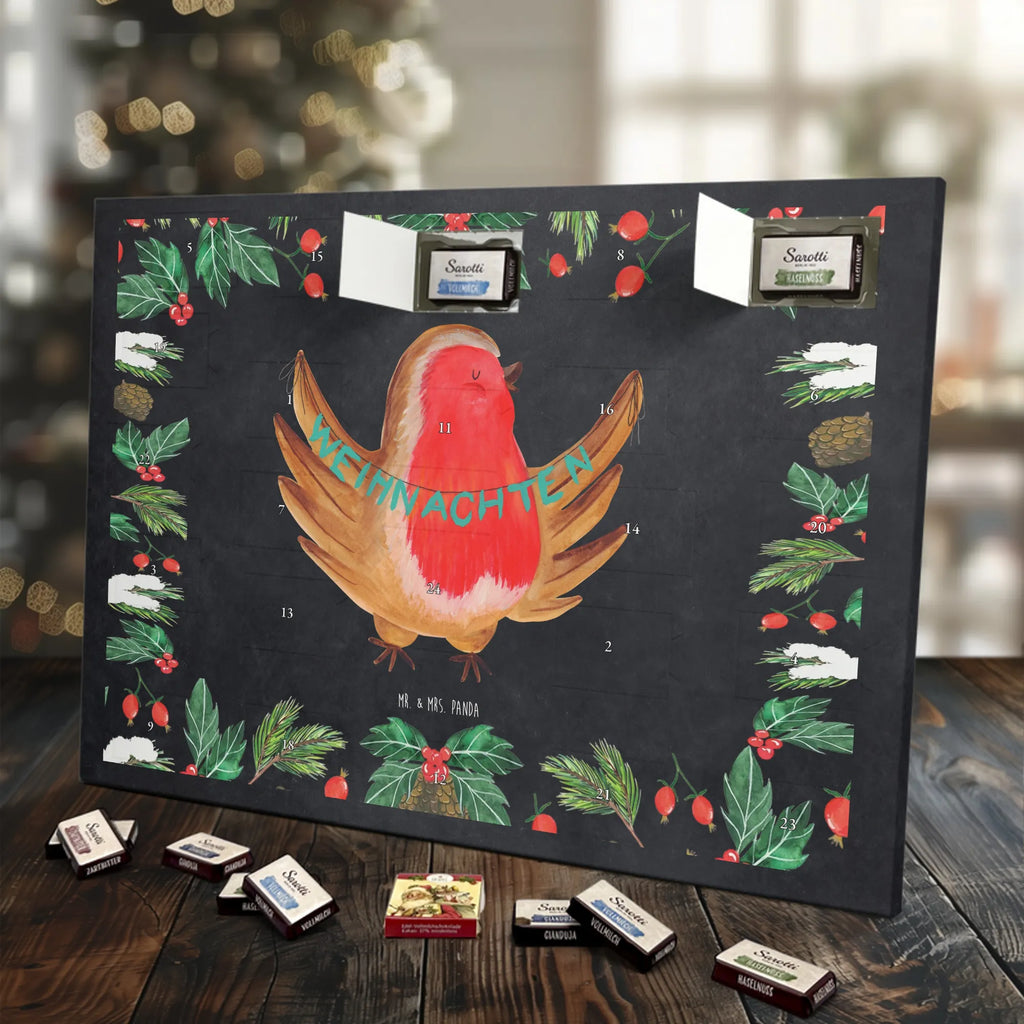 Chocolate advent calendar robin Christmas Christmas time, snow, Christmas greeting, Christmas motif, Merry Christmas, Christmas Eve, bird