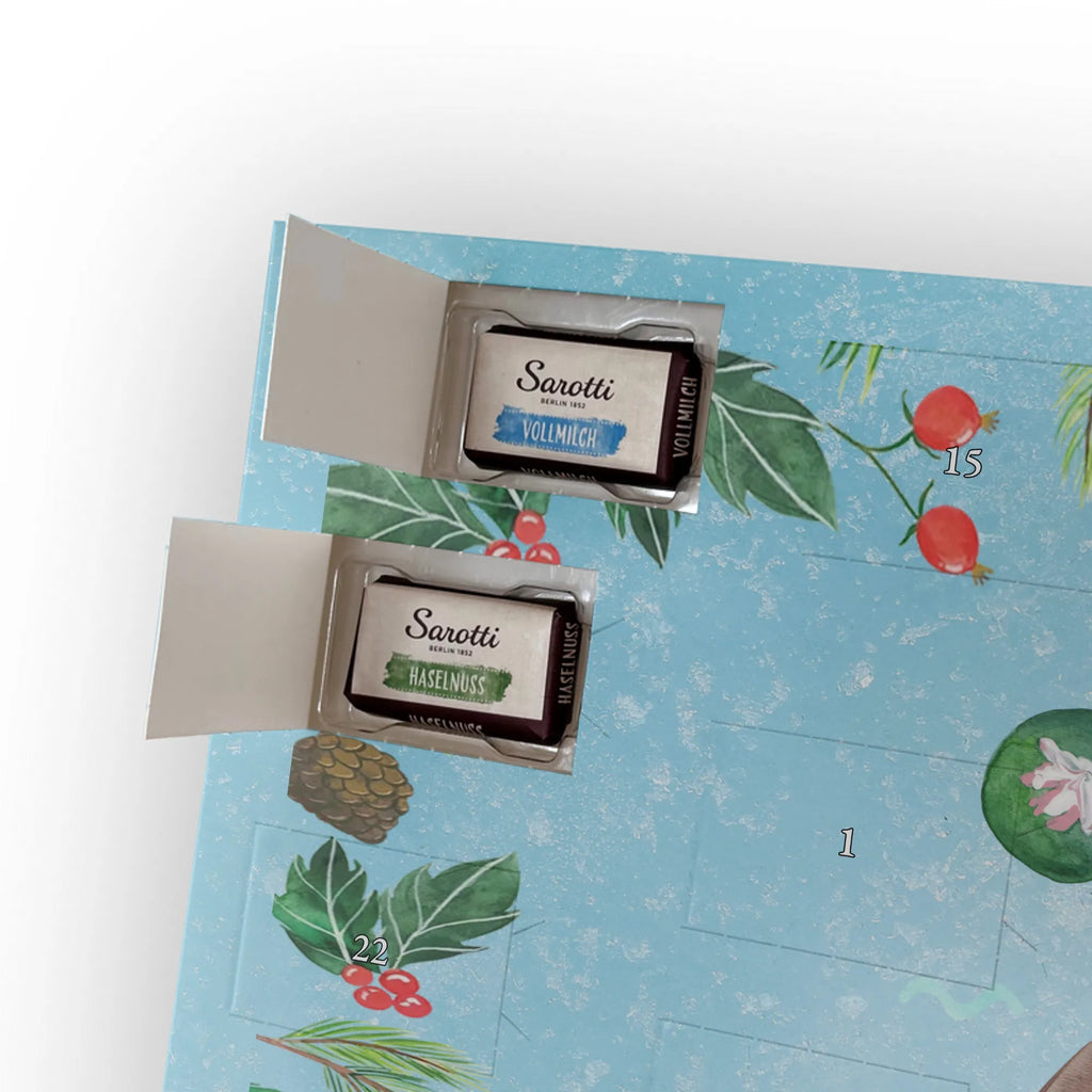 Chocolate advent calendar otter Water Lily mammal, predator, gifts for people in love, gift ideas for animal lovers, animal, aquatic animal, marten, otter gifts, water mammal, water, water animal, sea otter, animal lover, European otter, baby otter