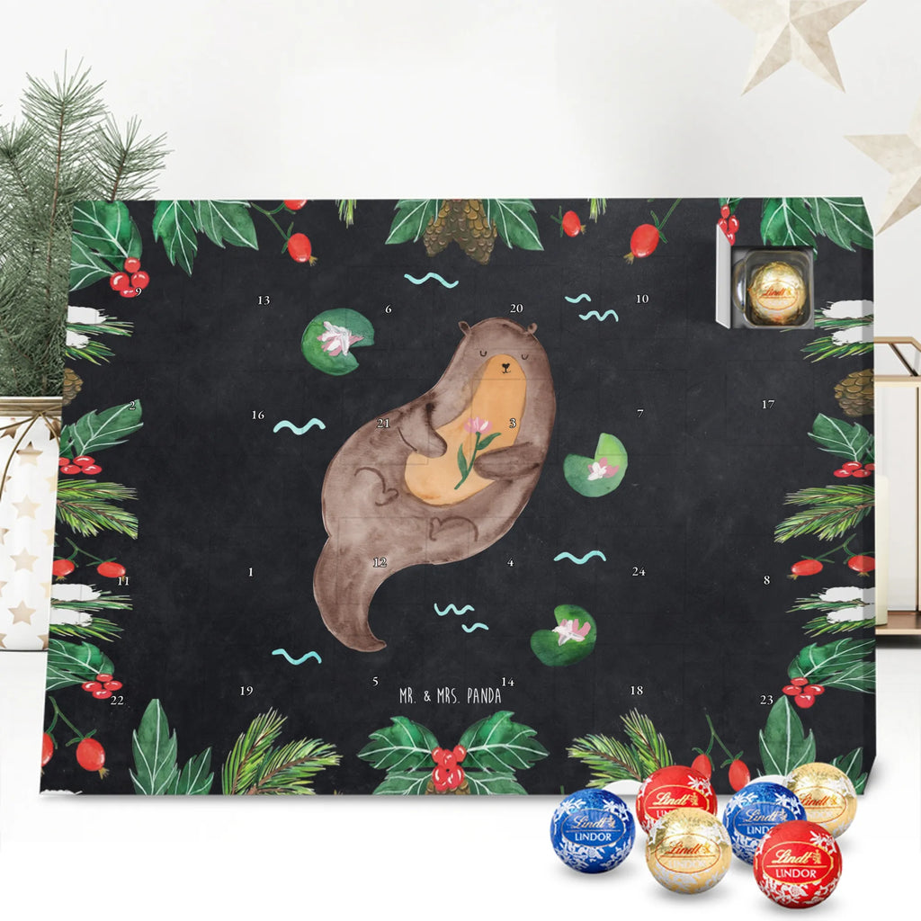 Chocolate advent calendar otter Water Lily mammal, predator, gifts for people in love, gift ideas for animal lovers, animal, aquatic animal, marten, otter gifts, water mammal, water, water animal, sea otter, animal lover, European otter, baby otter