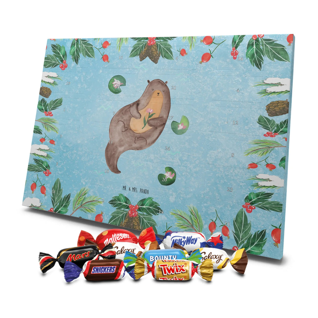 Chocolate advent calendar otter Water Lily mammal, predator, gifts for people in love, gift ideas for animal lovers, animal, aquatic animal, marten, otter gifts, water mammal, water, water animal, sea otter, animal lover, European otter, baby otter