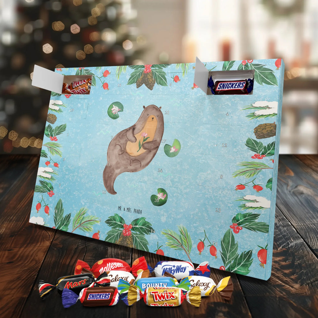 Chocolate advent calendar otter Water Lily mammal, predator, gifts for people in love, gift ideas for animal lovers, animal, aquatic animal, marten, otter gifts, water mammal, water, water animal, sea otter, animal lover, European otter, baby otter