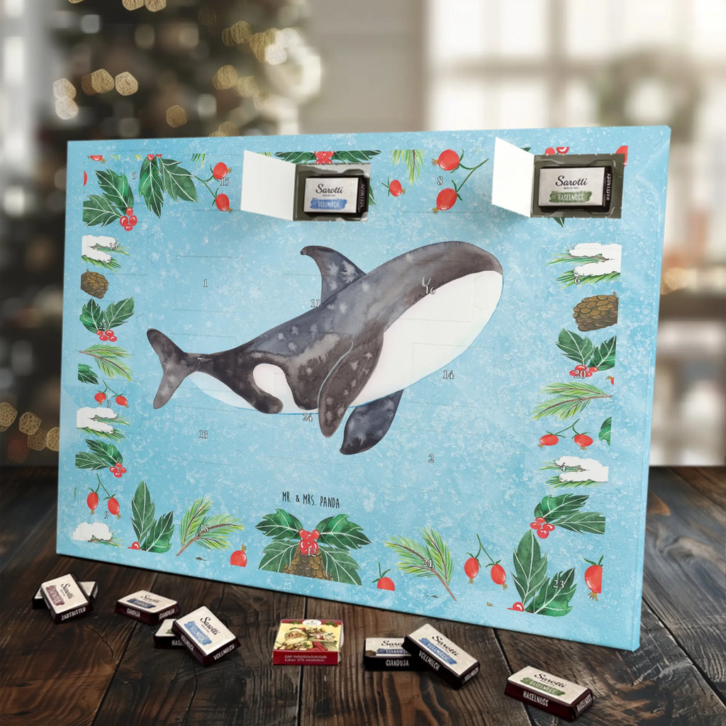 Chocolate advent calendar Orca manatee, vacation, aquatic animals, deep sea, underwater animals, seafood fans, underwater world, seafood posters, seafood decoration, whale, reef, water world, lobster, sea urchin, gift ideas, shrimp, narwhal, corals, gifts for seafood lovers, platypus, crocodile, shells, Seafood, ocean, self-love, new start, work, killer whale, opportunities