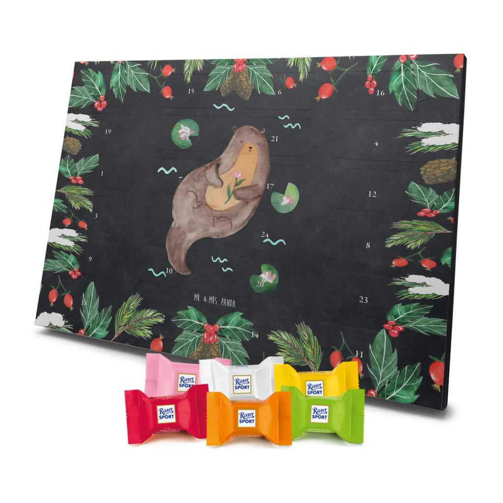 Chocolate advent calendar otter Water Lily mammal, predator, gifts for people in love, gift ideas for animal lovers, animal, aquatic animal, marten, otter gifts, water mammal, water, water animal, sea otter, animal lover, European otter, baby otter