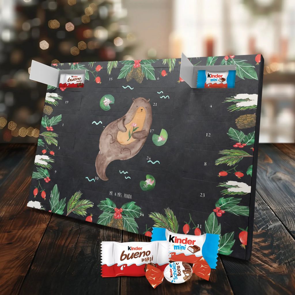 Chocolate advent calendar otter Water Lily mammal, predator, gifts for people in love, gift ideas for animal lovers, animal, aquatic animal, marten, otter gifts, water mammal, water, water animal, sea otter, animal lover, European otter, baby otter