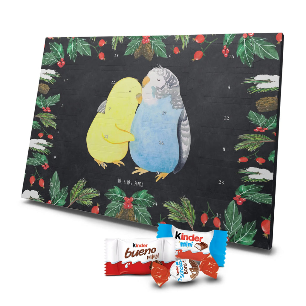 Chocolate advent calendar Parakeets in love Loving, Marriage, Proposal of marriage, anniversary gift, Together, Love gift, gift for her, gift for him, Two, trust, budgie, closeness, cuddling, birds