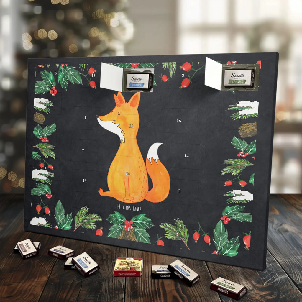 Chocolate advent calendar unicorn Fox foxes, fox horns