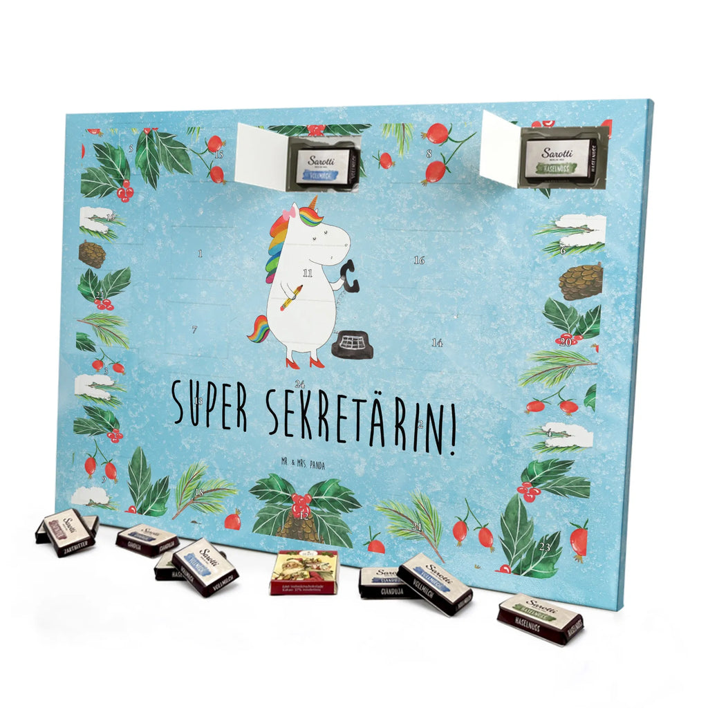 Chocolate advent calendar unicorn secretary gift colleg, office help, secretary present, office worker, tax office, Secretary, attorney