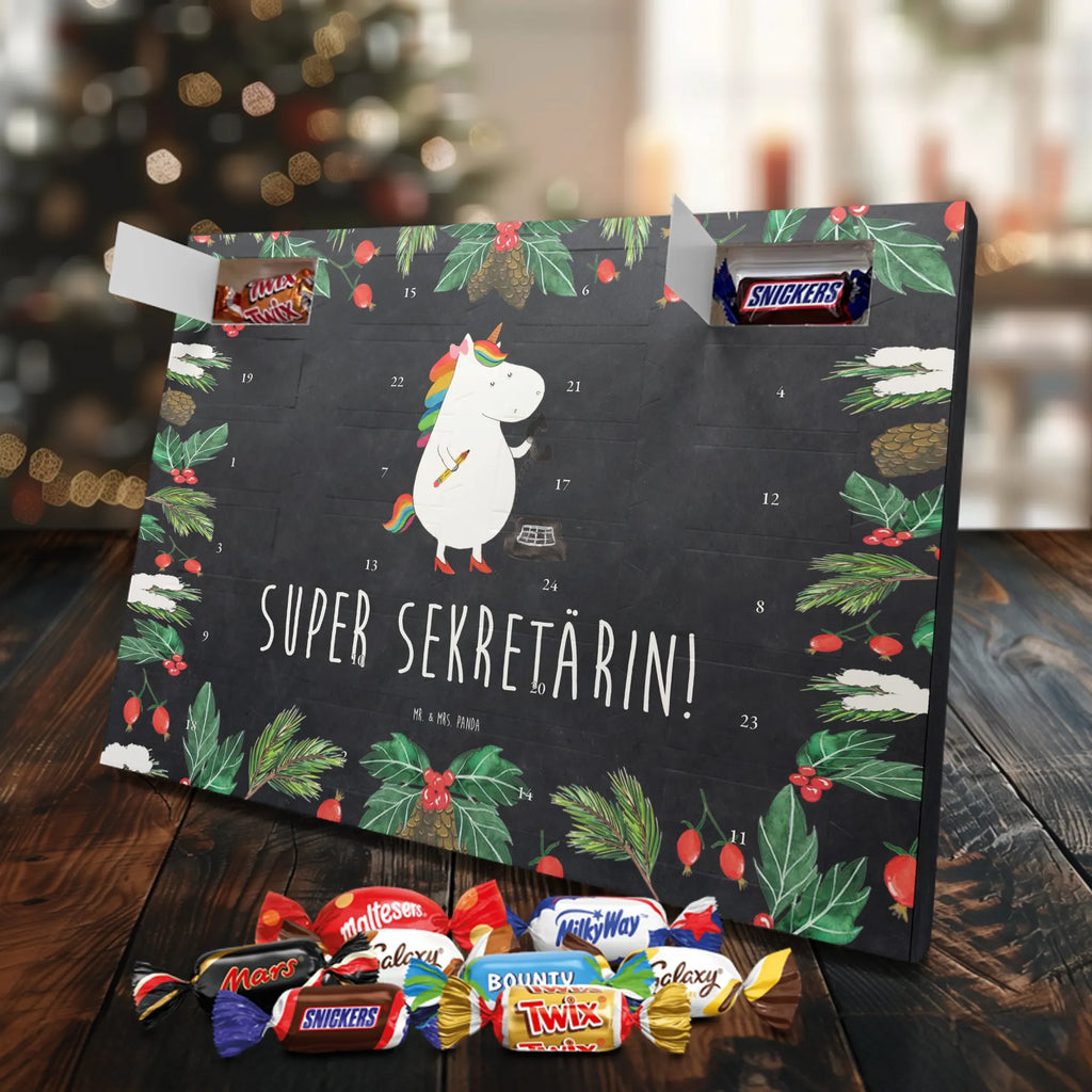 Chocolate advent calendar unicorn secretary gift colleg, office help, secretary present, office worker, tax office, Secretary, attorney