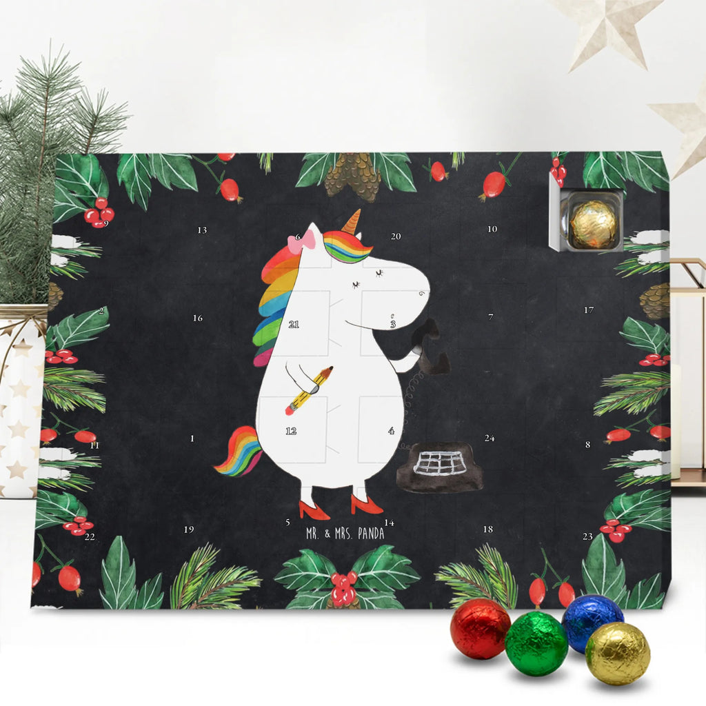 Chocolate advent calendar unicorn secretary gift colleg, office help, secretary present, office worker, tax office, Secretary, attorney