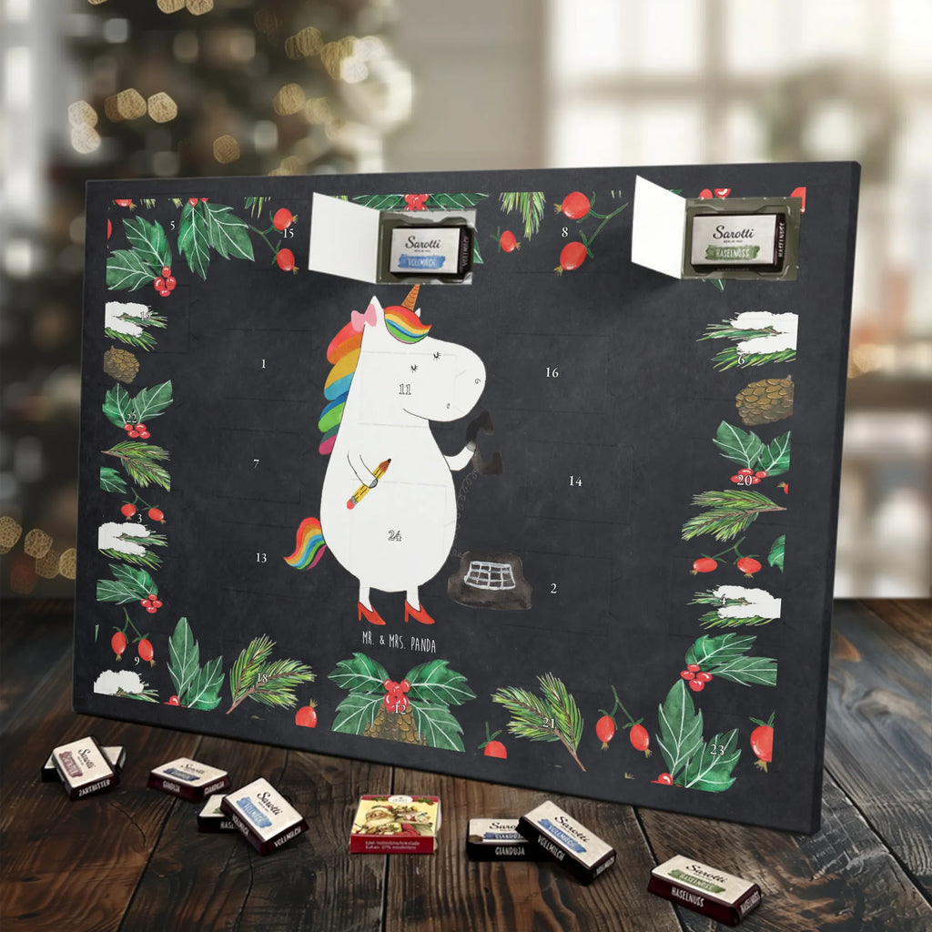 Chocolate advent calendar unicorn secretary gift colleg, office help, secretary present, office worker, tax office, Secretary, attorney