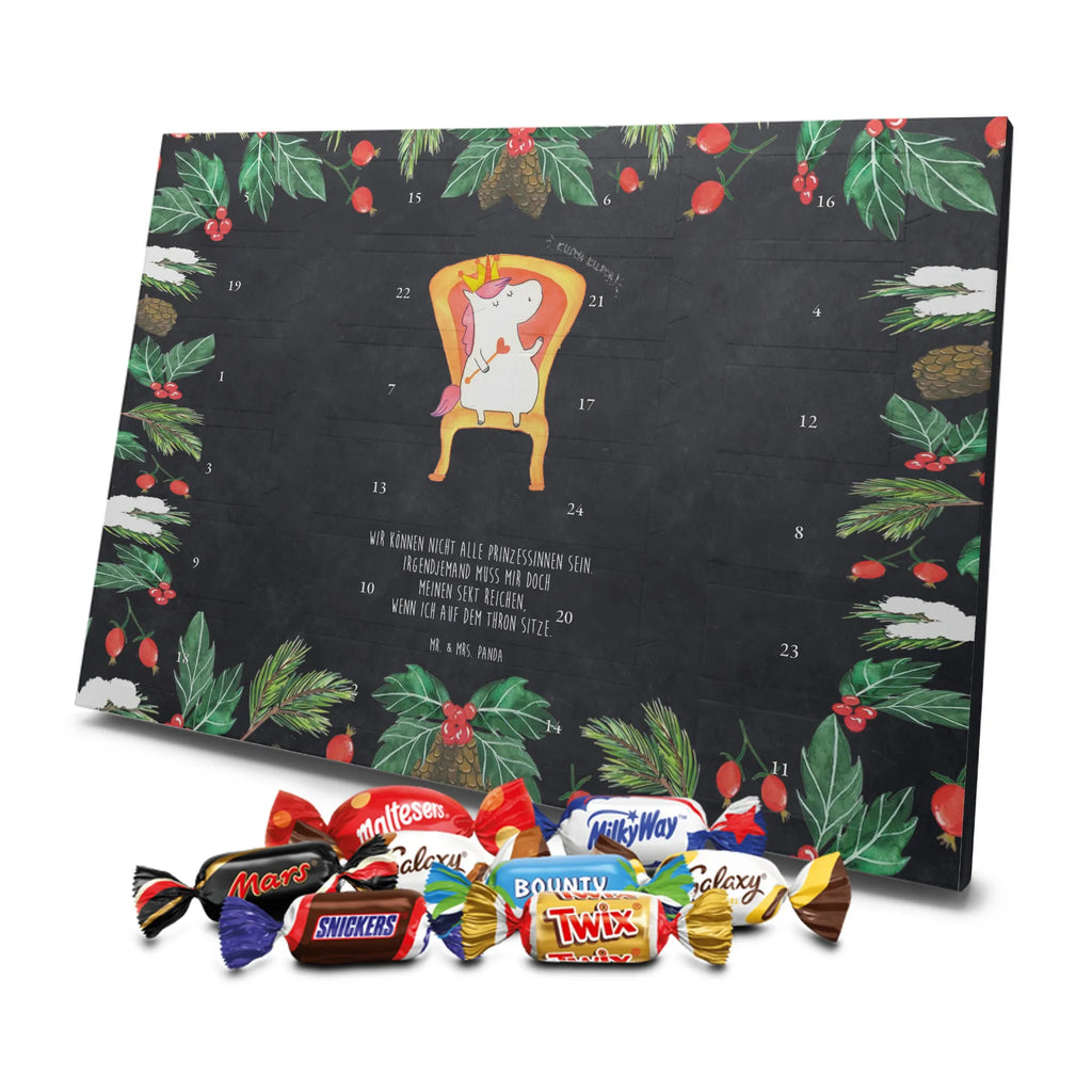 Chocolate advent calendar unicorn king Crown, friend gift, Present friend, King, Prosecco, Chancellor, Princess, Emperor, Ruler, President