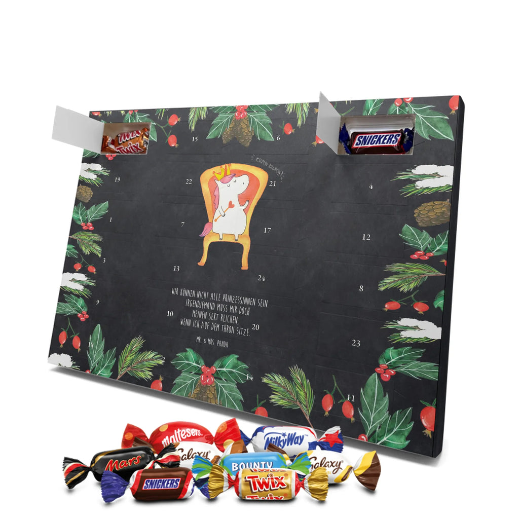 Chocolate advent calendar unicorn king Crown, friend gift, Present friend, King, Prosecco, Chancellor, Princess, Emperor, Ruler, President