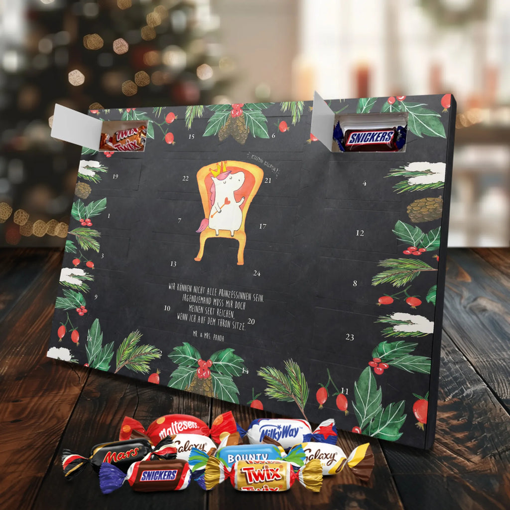 Chocolate advent calendar unicorn king Crown, friend gift, Present friend, King, Prosecco, Chancellor, Princess, Emperor, Ruler, President