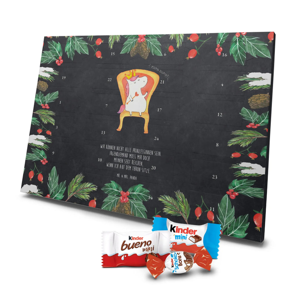 Chocolate advent calendar unicorn king Crown, friend gift, Present friend, King, Prosecco, Chancellor, Princess, Emperor, Ruler, President