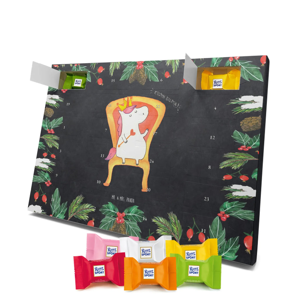 Chocolate advent calendar unicorn king Crown, friend gift, Present friend, King, Prosecco, Chancellor, Princess, Emperor, Ruler, President