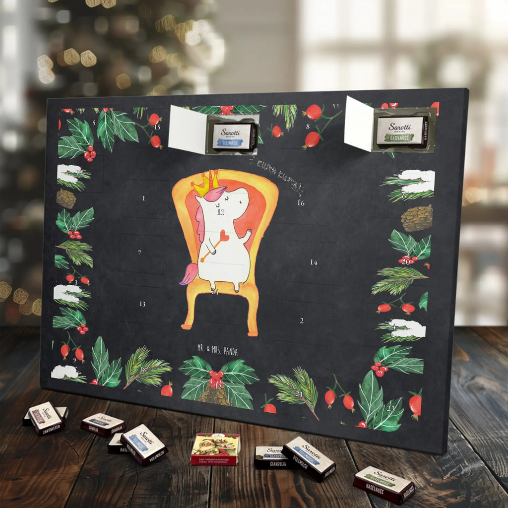 Chocolate advent calendar unicorn king Crown, friend gift, Present friend, King, Prosecco, Chancellor, Princess, Emperor, Ruler, President
