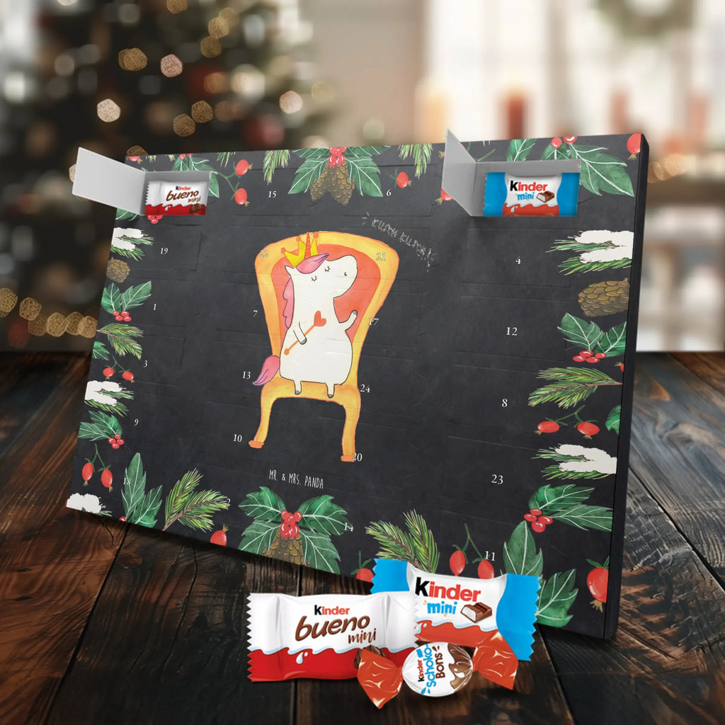 Chocolate advent calendar unicorn king Crown, friend gift, Present friend, King, Prosecco, Chancellor, Princess, Emperor, Ruler, President