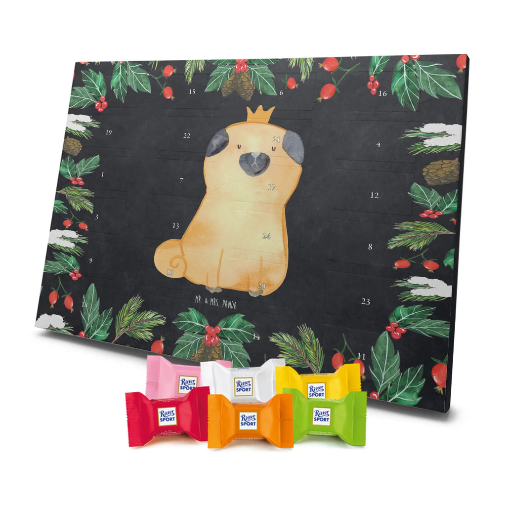 Chocolate advent calendar pug Crown mutt, dog sayings, love dogs, dog mama, funny gifts for dog owners, woof, what do you give a dog lover, dog breed, Christmas gifts for dogs, gifts for dogs, bag with dog print, love for dogs, hound, dog decorative items, childless, allergic, dog owners. Saying, Pug, house rules