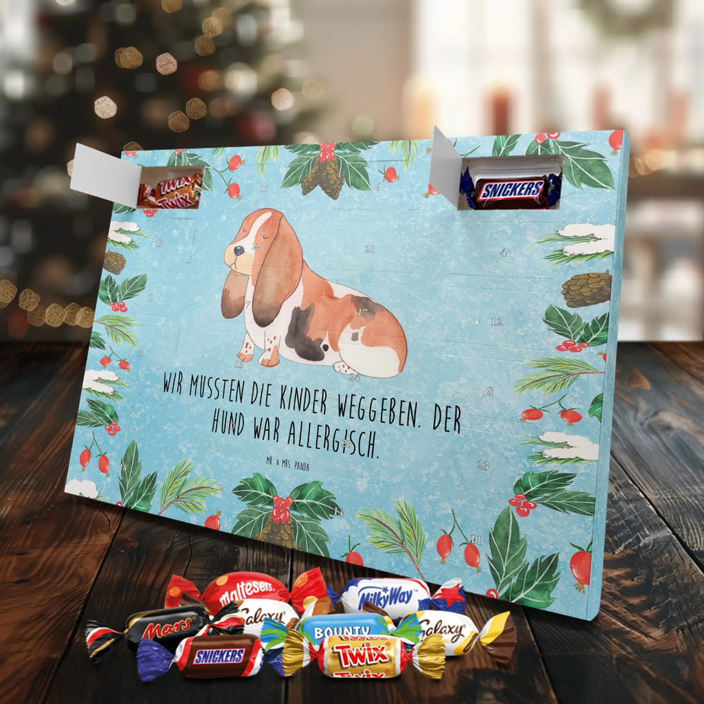 Chocolate advent calendar Dog Basset Hound mutt, dog sayings, love dogs, dog mama, funny gifts for dog owners, woof, what do you give a dog lover, dog breed, Christmas gifts for dogs, gifts for dogs, bag with dog print, love for dogs, hound, dog decorative items, dog love, childless